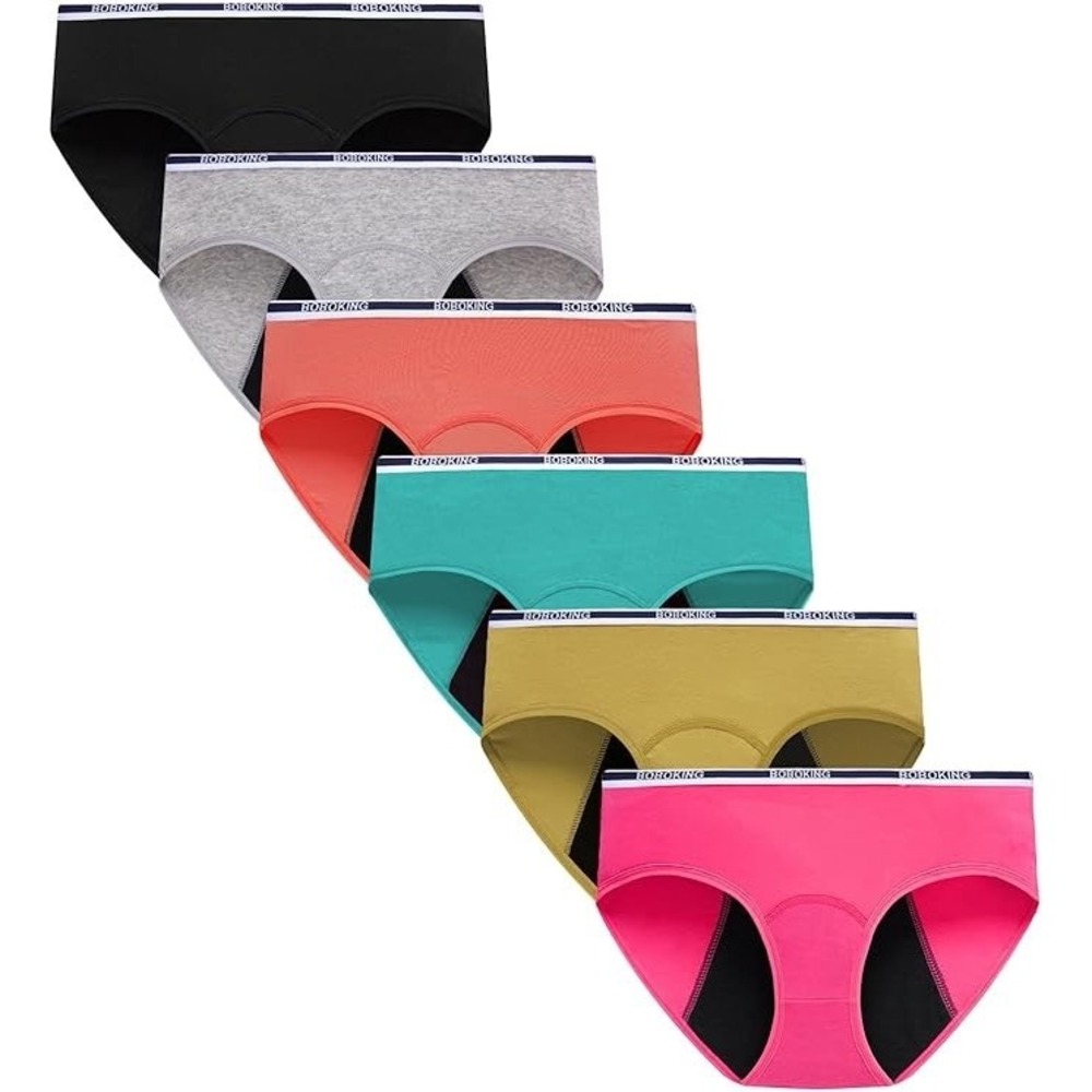 Boboking Kids Girls Panties Underwear Cotton Spandex Multi Color Pack 14Years